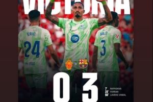 特狮庆祝巴萨赢球：球队干得漂亮！很棒的西甲开局💪🔥